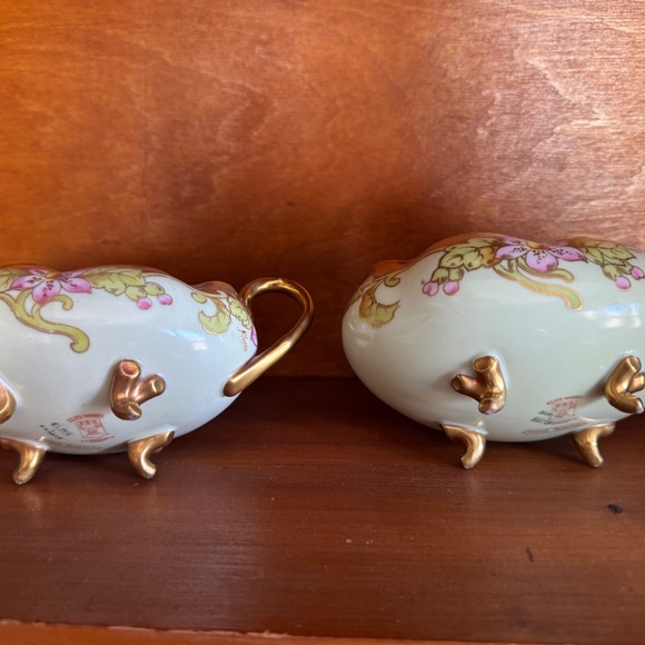 Limoges china cream and sugar - Picture 5 of 5
